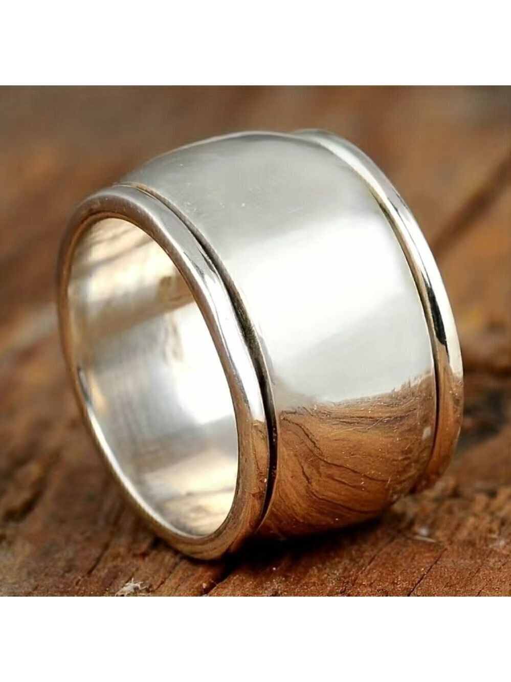 Boho Domed Ring with Bands Funky and Chunky #766 - Picture 3 of 5